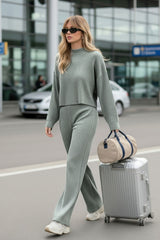 Pantalón ancho textura