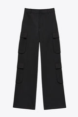 Pantalón cargo recto de cintura alta