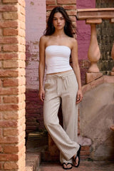 Pantalón de rayas con jareta