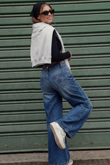 Pantalón denim bolsillos estrella