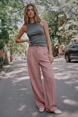 Double-pleated trousers