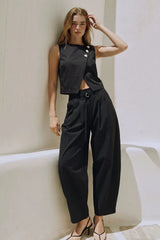 Pantalón fit balloon cinturón