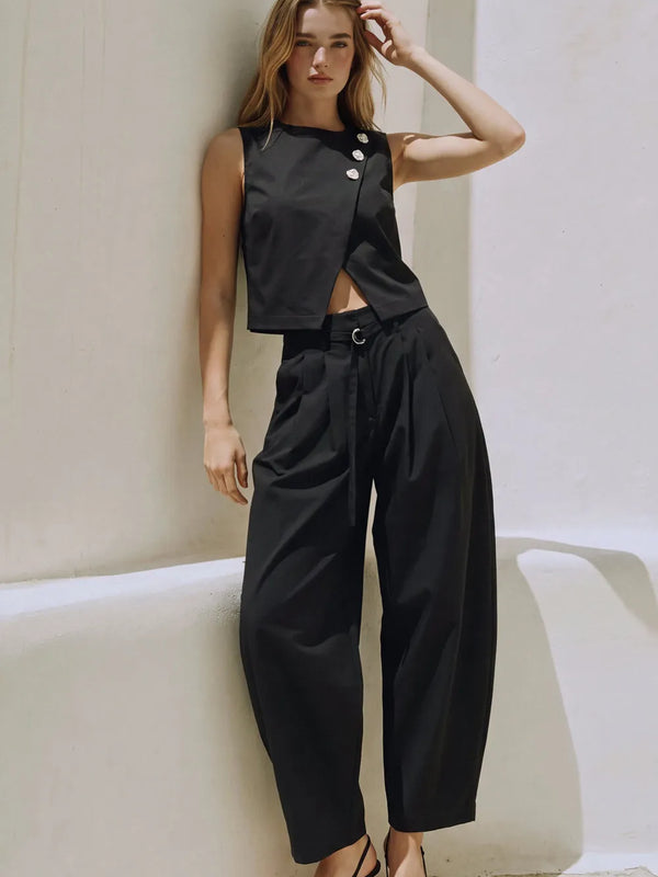Pantalón fit balloon cinturón