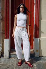 Pantalón fit balloon pinzas