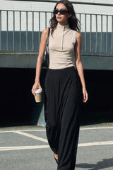 Pantalón fit palazzo pañuelo