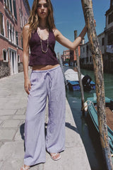 Pantalón fluido fit palazzo