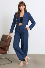 Pantalón rayas wide leg