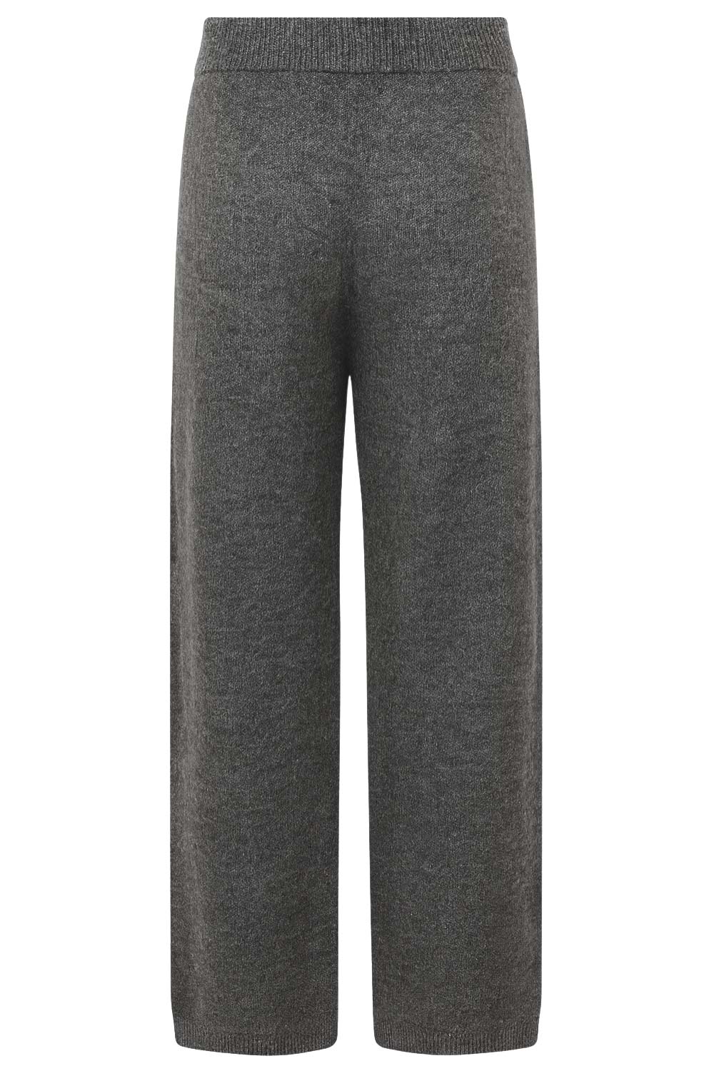 Pantalón de punto fit recto, cintura media con pretina elástica y rib en bajo.