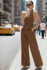 Pantalón vestir cintura cruzada