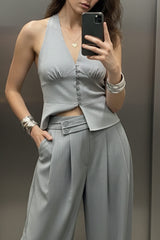 Pantalón vestir cintura cruzada