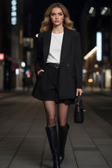 Short vestir pinza doble