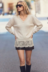 Round neck button-up cardigan