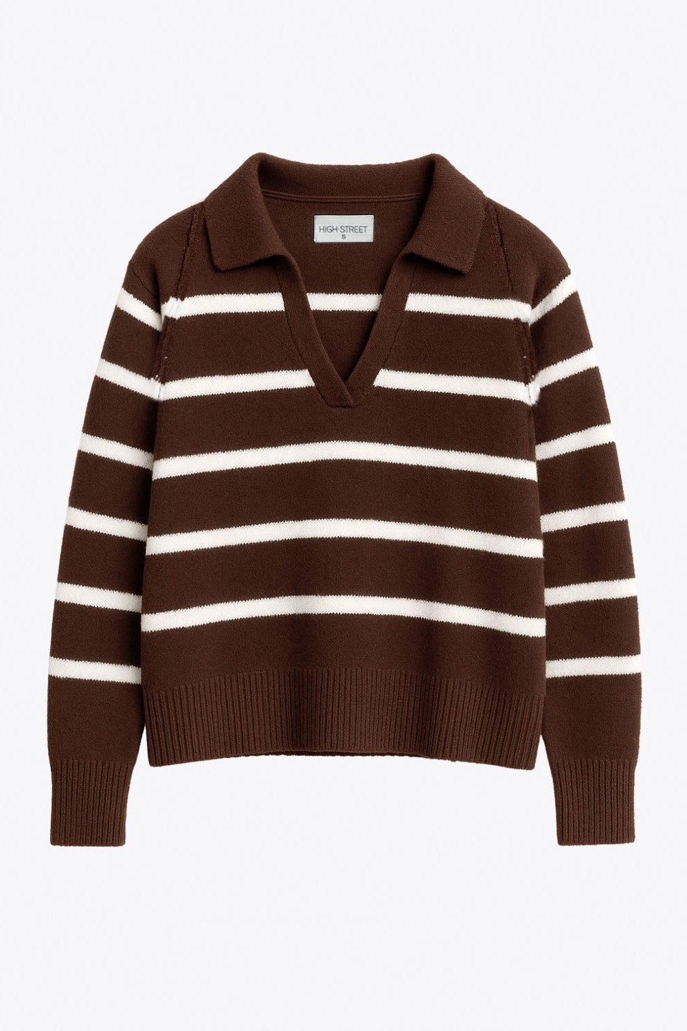 Sweater rayas cuello polo