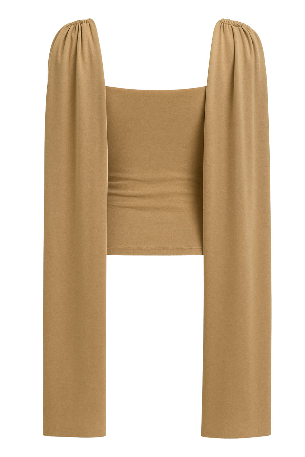Top de fit ajustado, sin mangas, cuello redondo y detalle decorativo frontal con plisados en hombros.