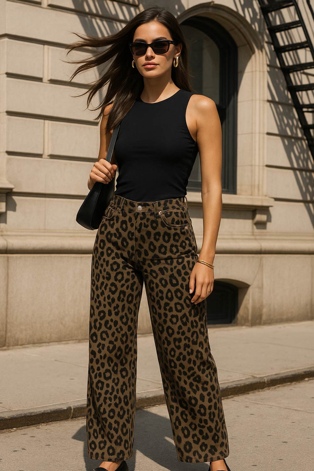 Top básico de fit ajustado, sin mangas y cuello redondo.