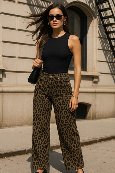 Top básico de fit ajustado, sin mangas y cuello redondo.