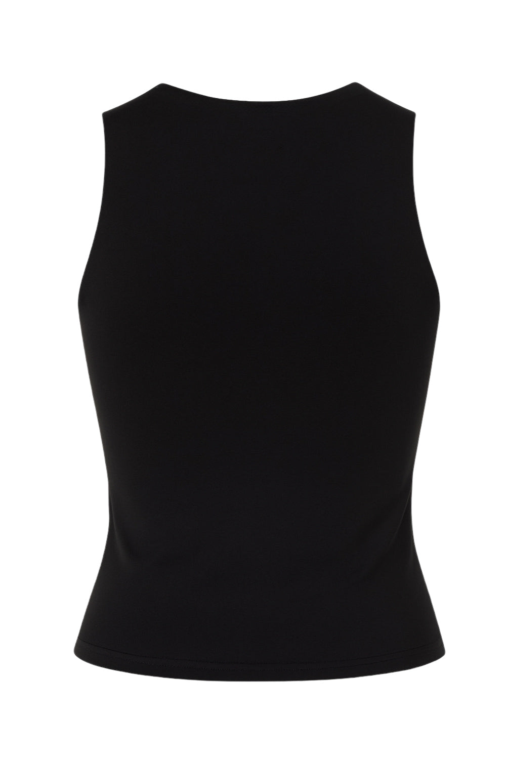 Top básico de fit ajustado, sin mangas y cuello redondo.