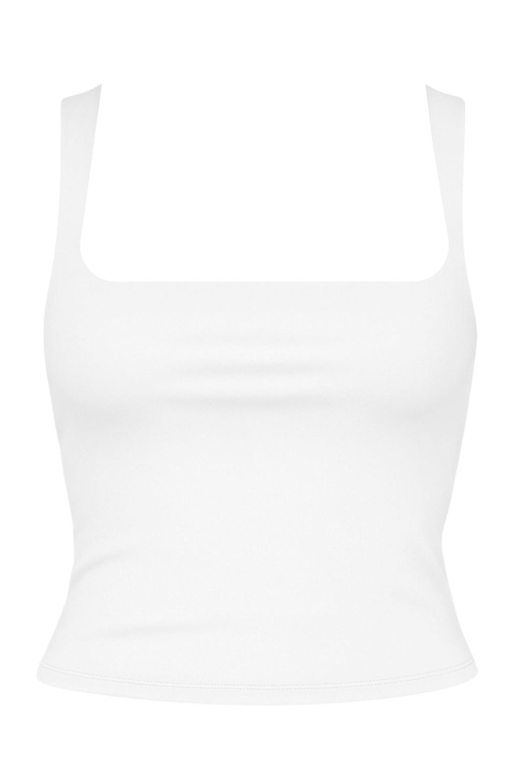 Top básico de fit ajustado, sin mangas y escote cuadrado.