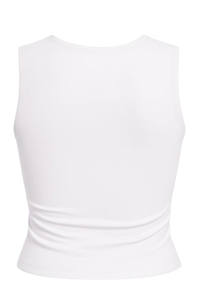 Top básico de fit ajustado, sin mangas y escote cuadrado.