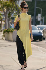Asymmetrical draped top