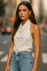 Top halter Alana escote espalda