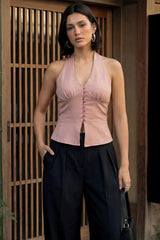 Top halter botones