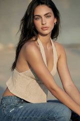 Top halter textura
