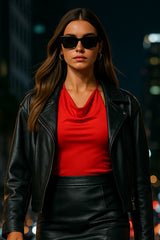 Top Kamala cuello halter fluido