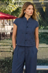 Top Lucienne cuello mao