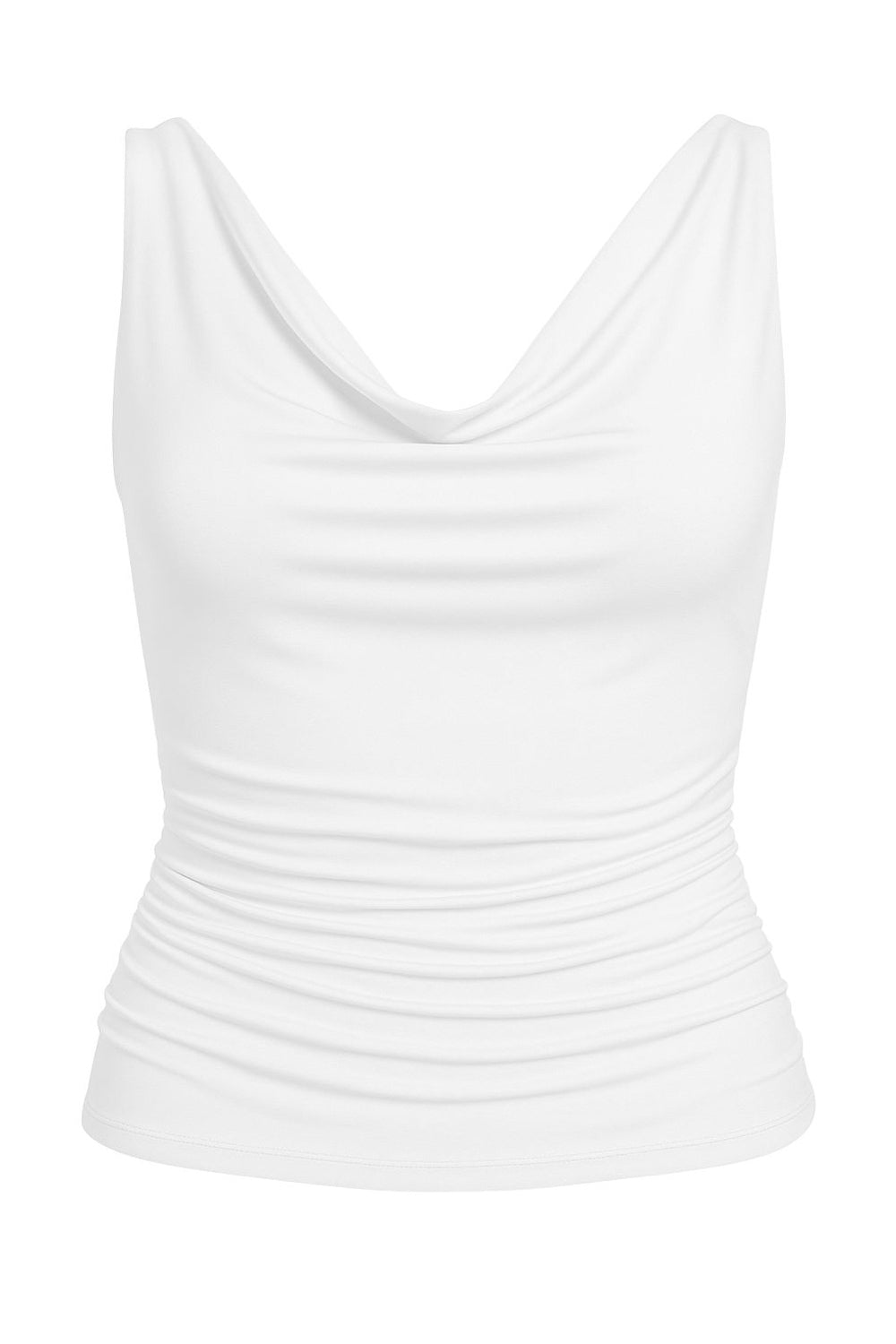 Top de fit ajustado, tirantes, escote fluido frontal y en espalda.