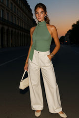 Top Roberta halter escote espalda