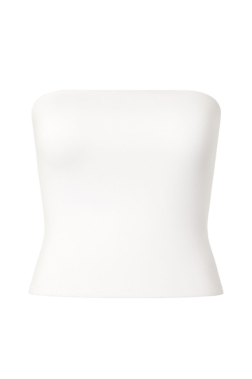 Top tubo de fit ajustado y escote recto.