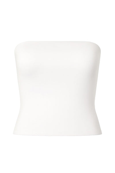 Top tubo de fit ajustado y escote recto.