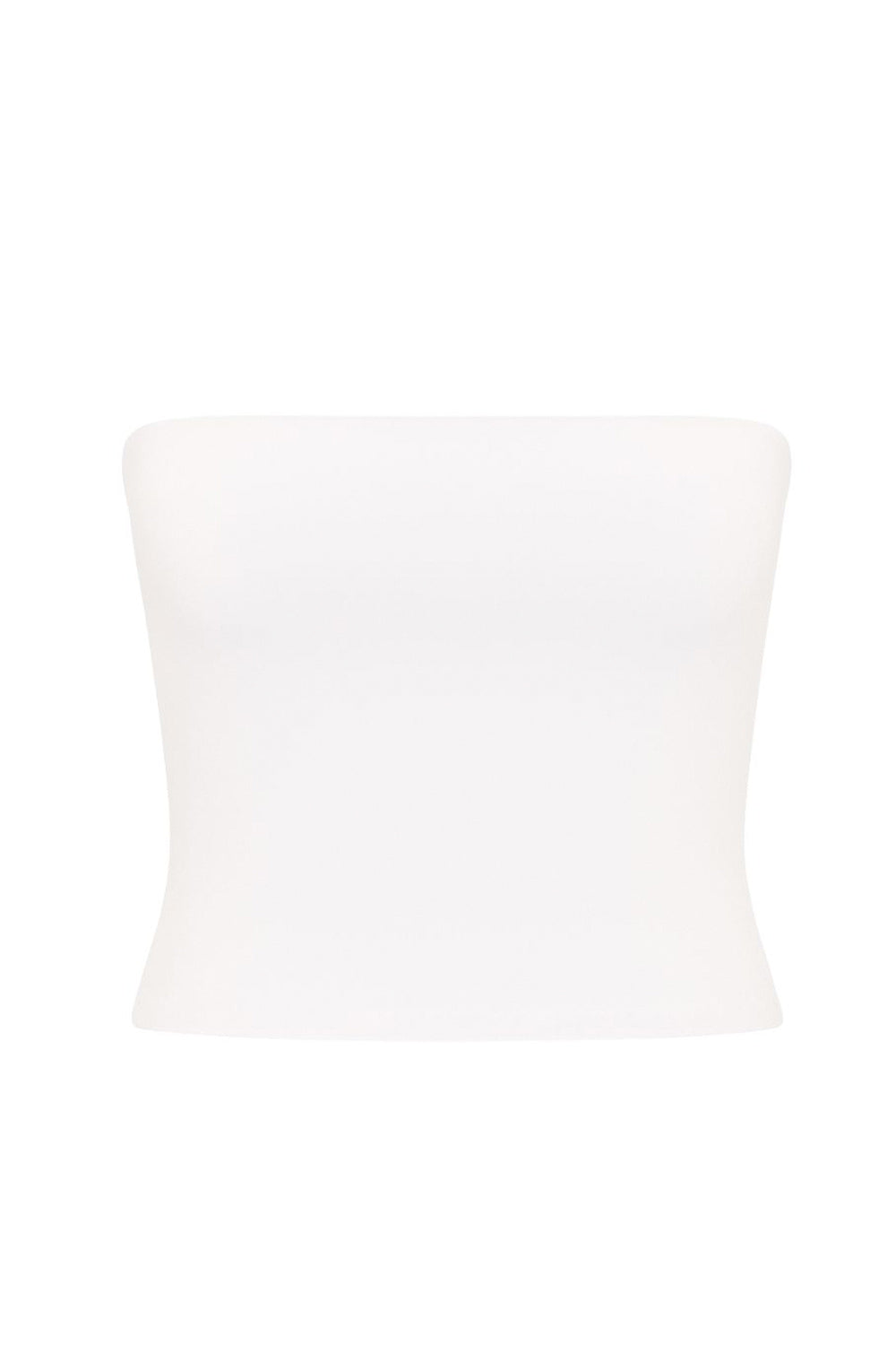 Top tubo de fit ajustado y escote recto.