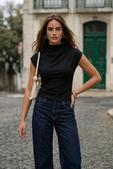 Top Venice cuello mock