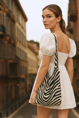 Vestido corto bordado