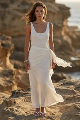 Vestido Lana con pañuelo