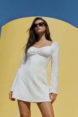 Vestido manga larga textura