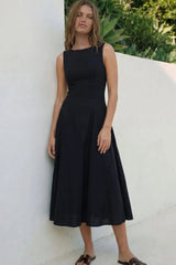 Vestido midi lino